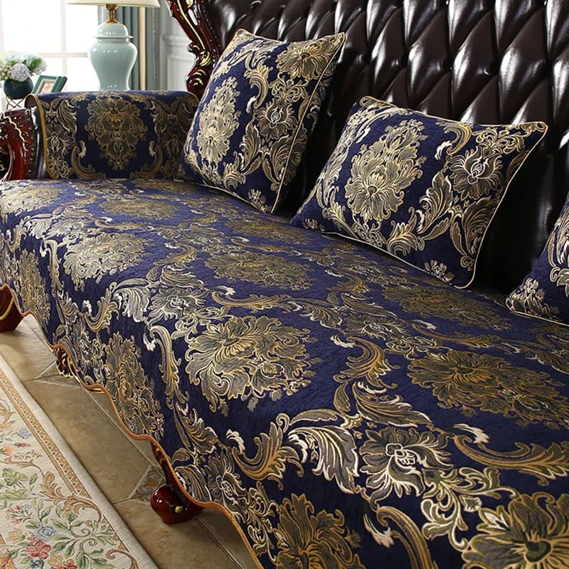 European universal sofa cushion four seasons living room non-slip towel lining fabric Jacquard