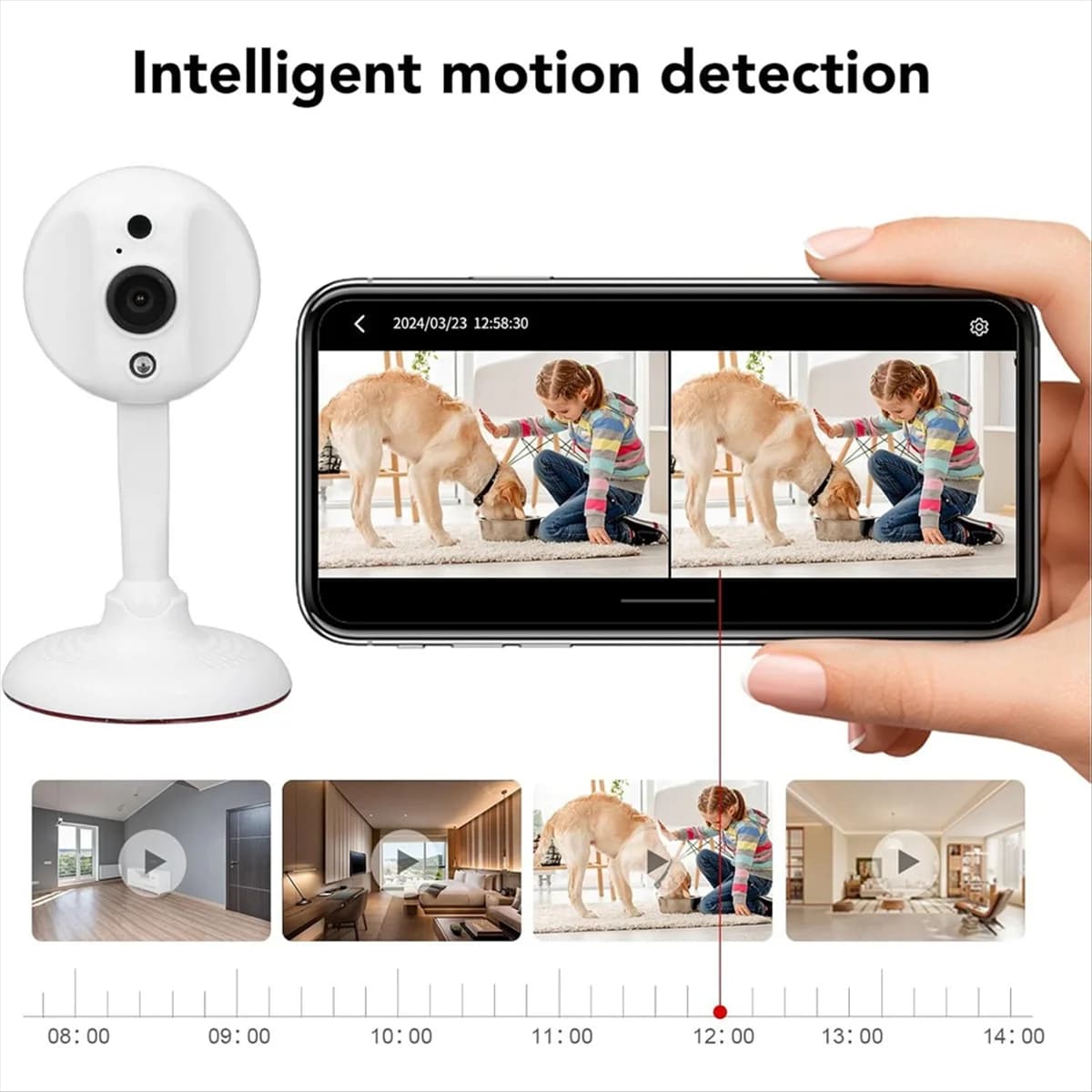 Nuova telecamera grandangolare WIFi Fisheye 1080P 2MP, telecamera di sicurezza di rete con dialogo vocale bidirezionale grandangolare 145.