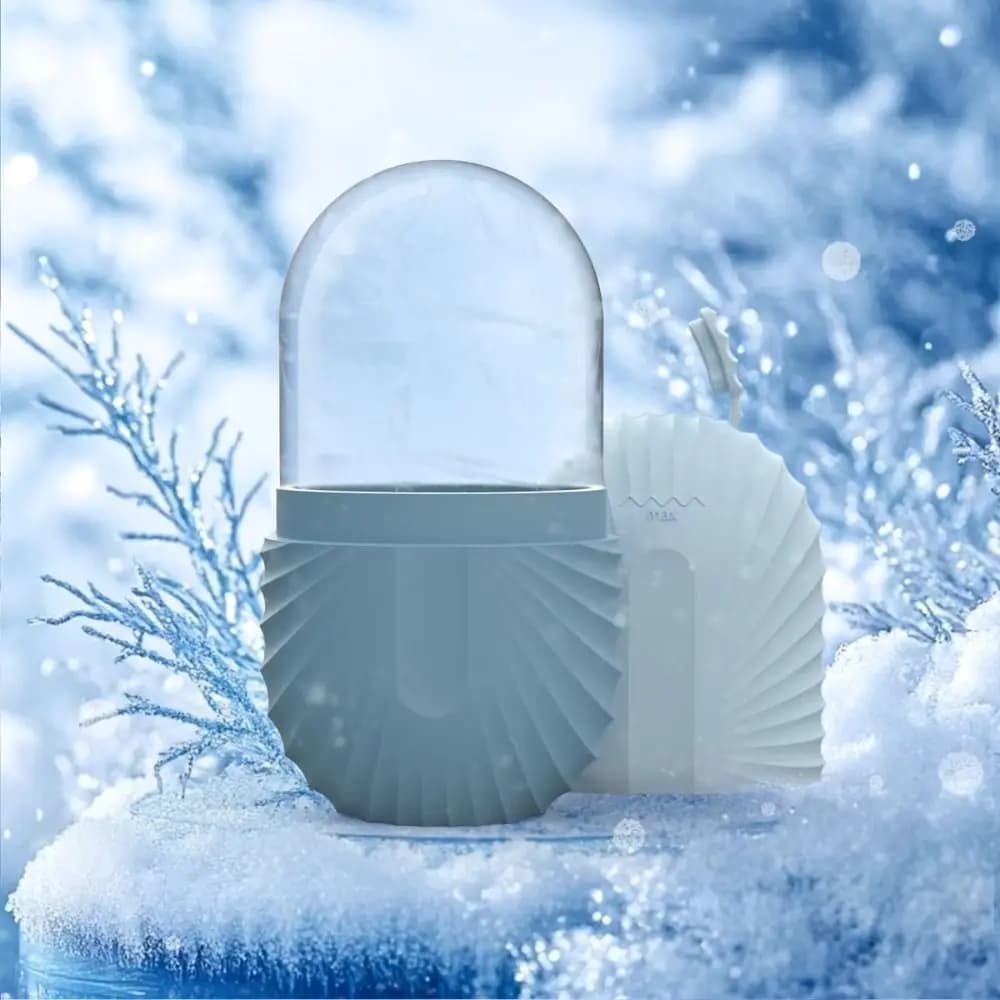 Stampo in Silicone per Cubetti di Ghiaccio Viso, Riduce i Pori, Allevia il Gonfiore, Massaggiatore Facciale, Bellezza, Lifting, Contouring, Riutilizzabile