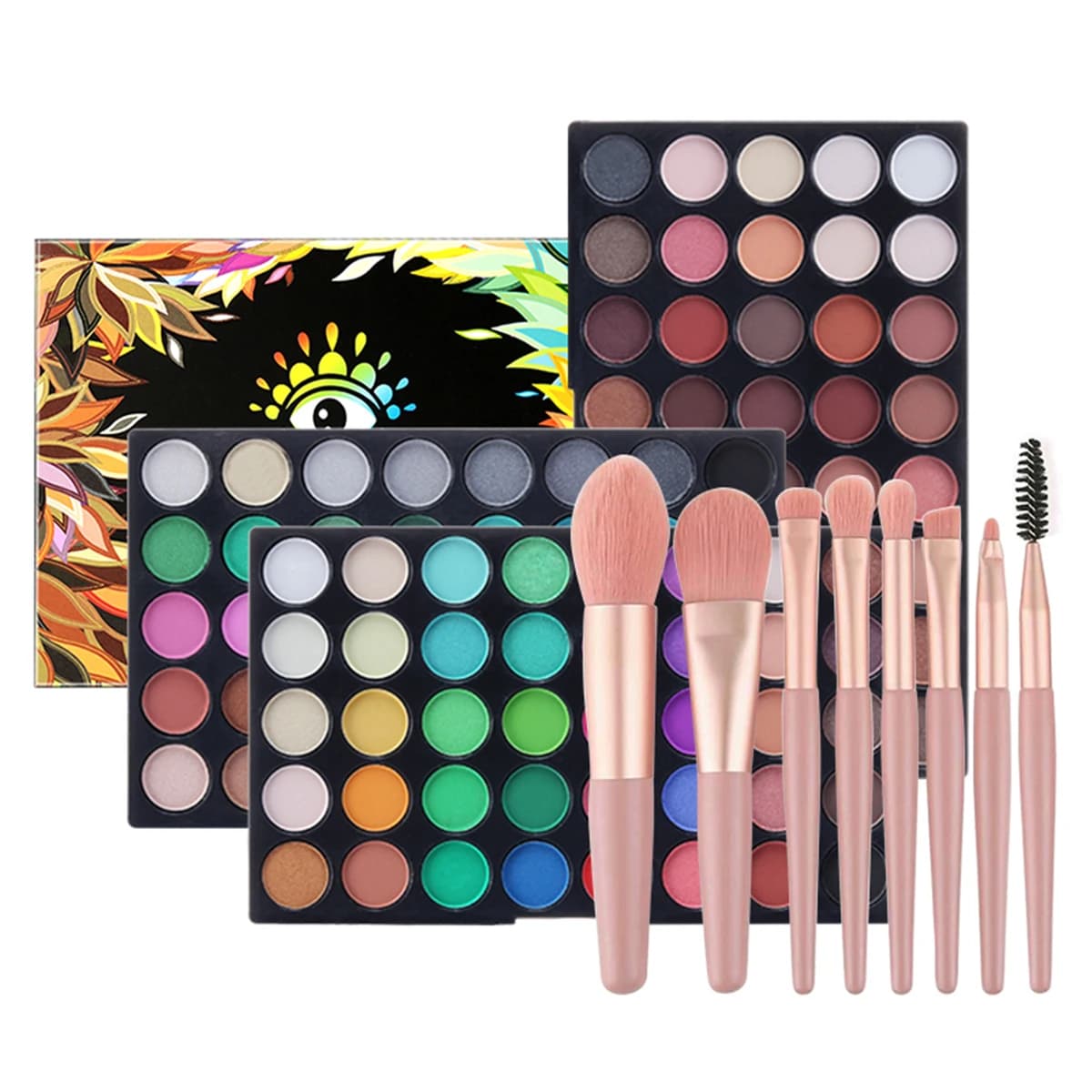 POPFEEL Palette Ombretti Professionale 120 Colori, Impermeabile, Opaco, Lucido, Glitterato, Set Regalo per Trucco | Lunga durata, altamente resistente