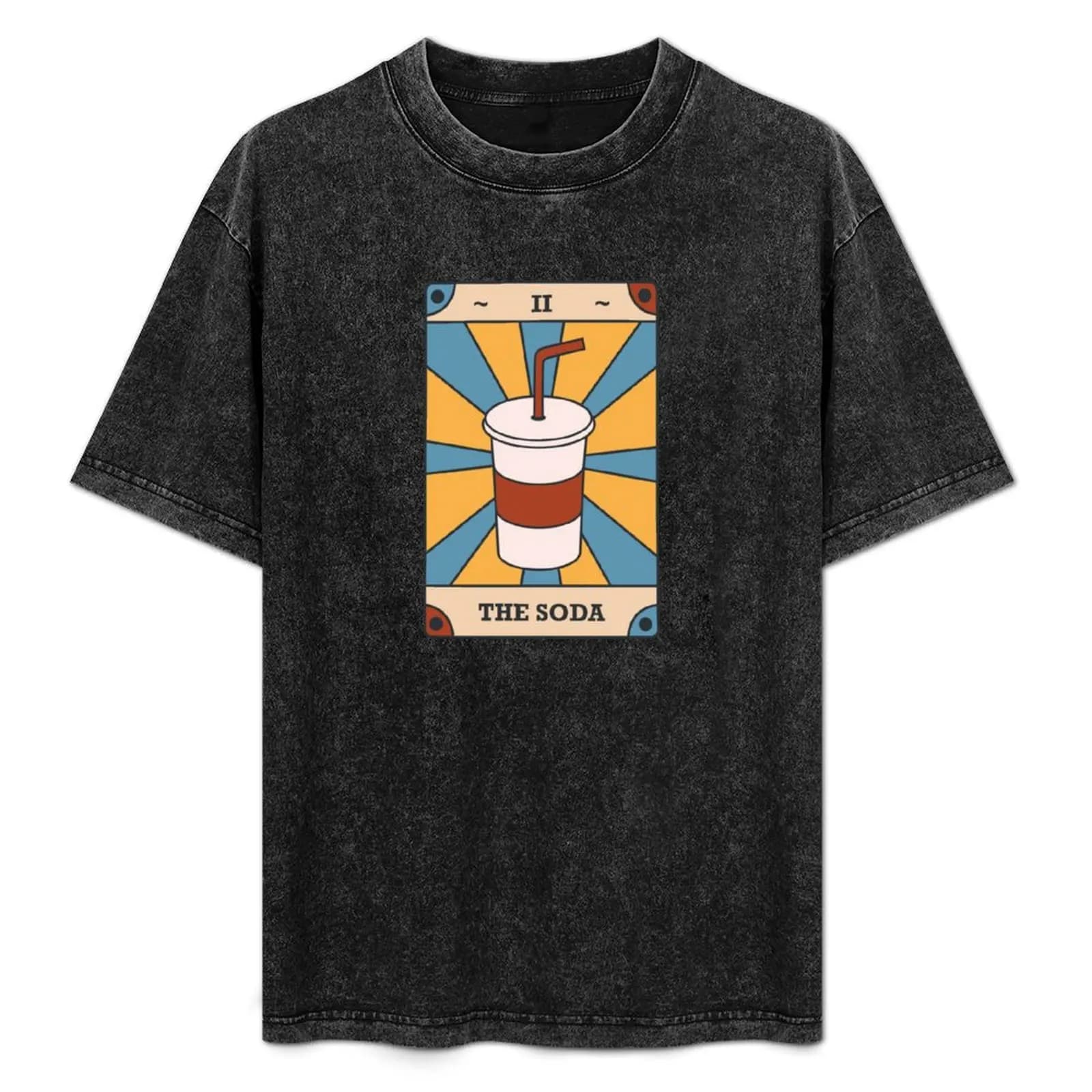 T-shirt THE SODA Modern Tarot Card con stampa di lettere alla moda