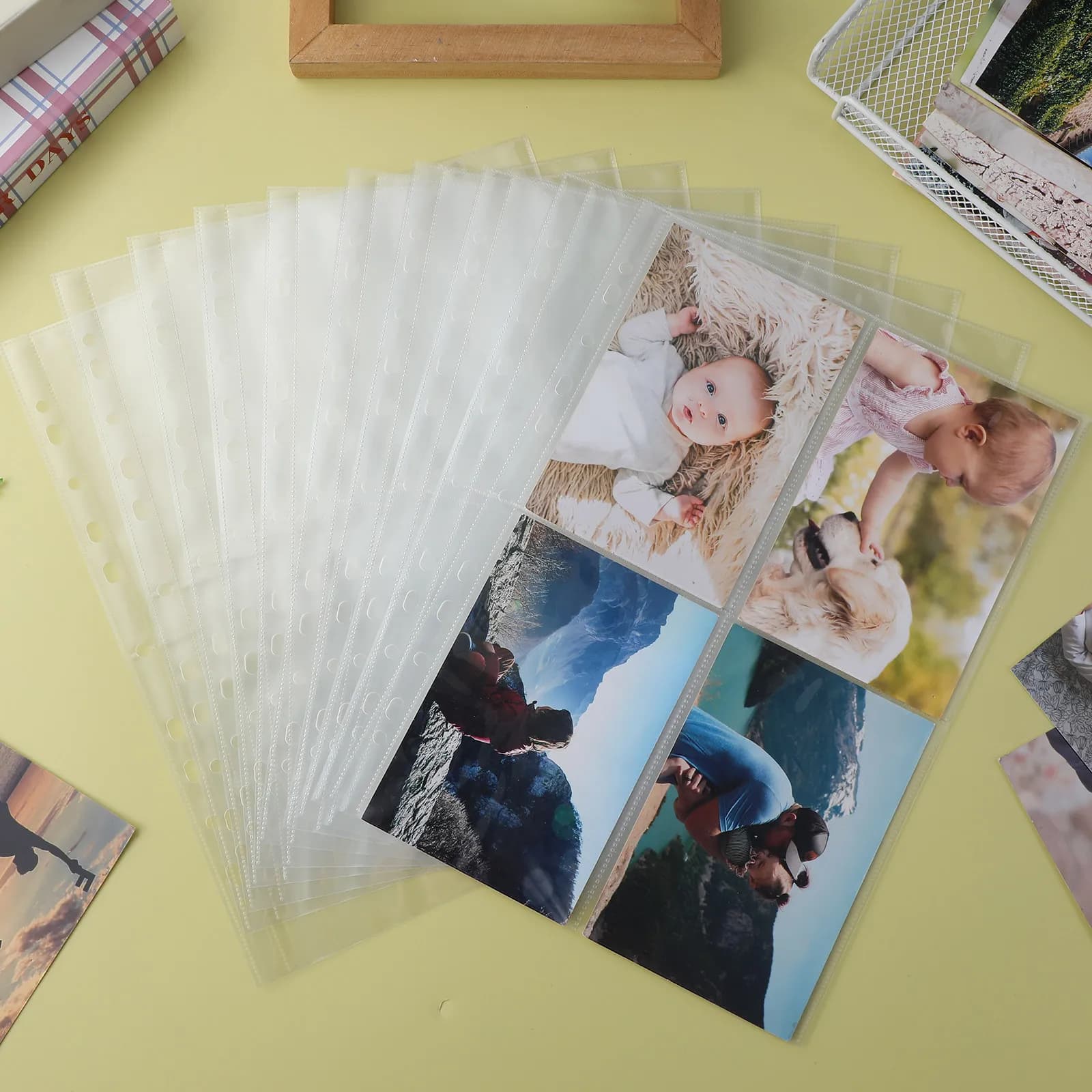 30 Pezzi di Fogli di Ricambio per Raccoglitori di Carte, Compatibili con i Viaggi, Buste Trasparenti a Doppia Faccia per Carte da Gioco, Baseball, Football, Album e Libri di Archiviazione