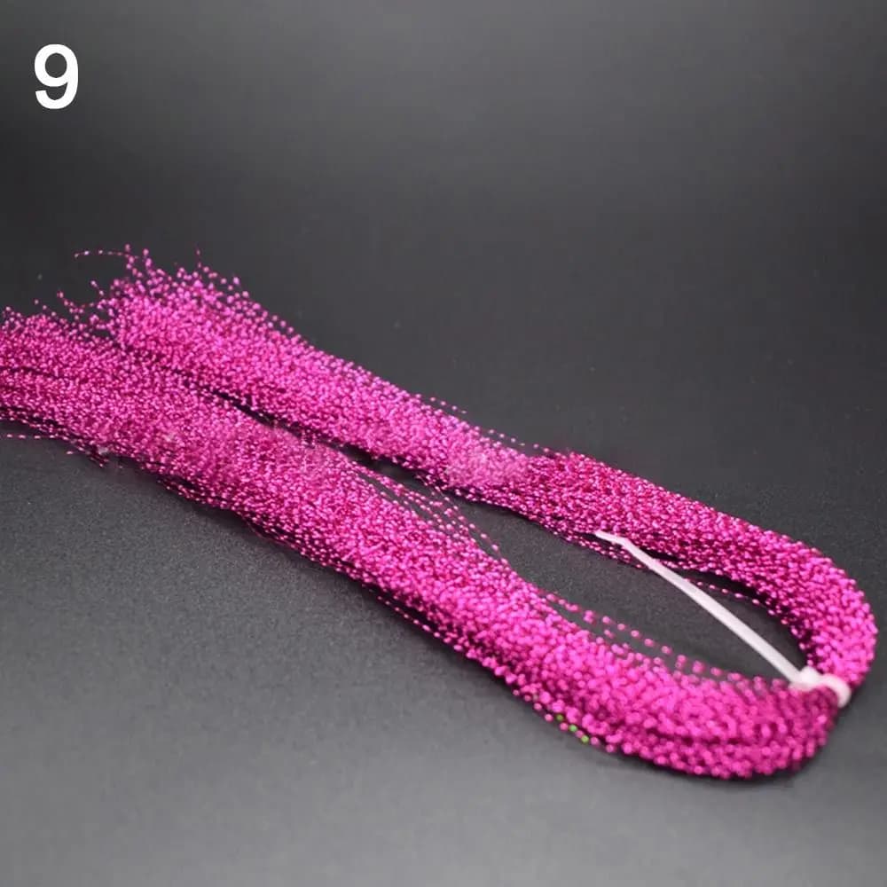 New Flash Fly Tying Materials Fishing Tackle Steel Lead Jig Head Hook Holographic Tinsel screw Squirmy Lure Making Material
