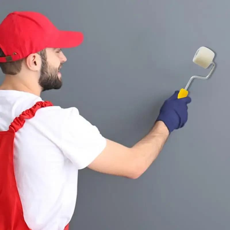 7.09 inch paint roller Multifunction paint brush with non-slip handle High density foam sponge