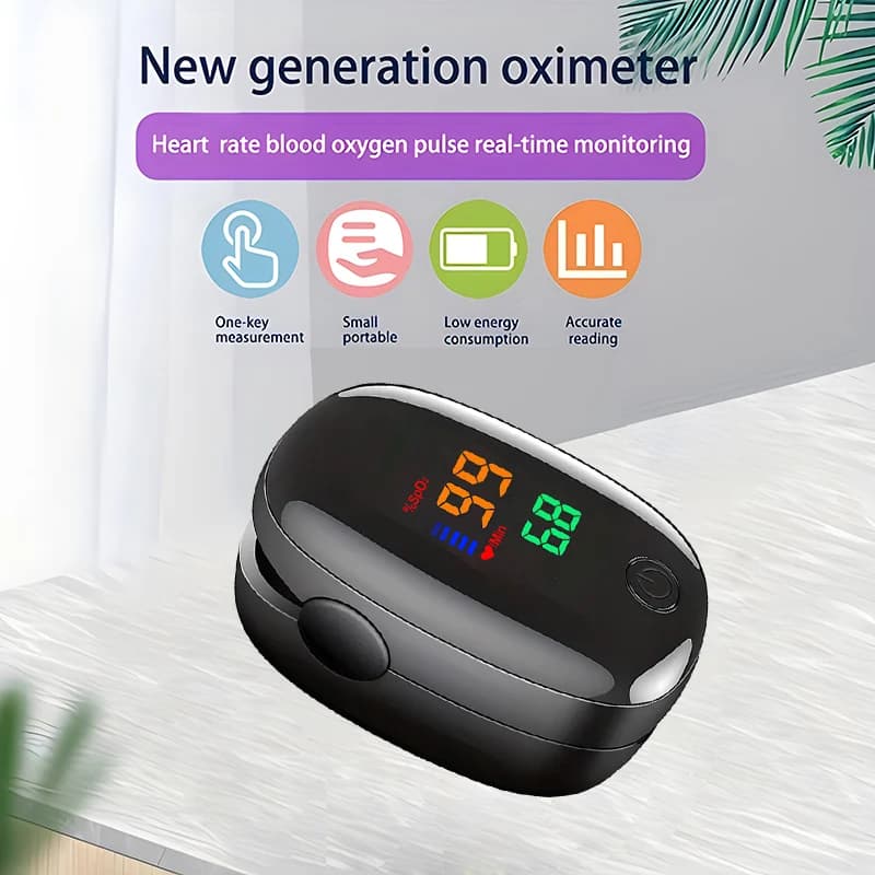 portable oxymeter finger pulse oxymeter Monitor oxygen saturation in blood LED display finger oxymeter test SPO2