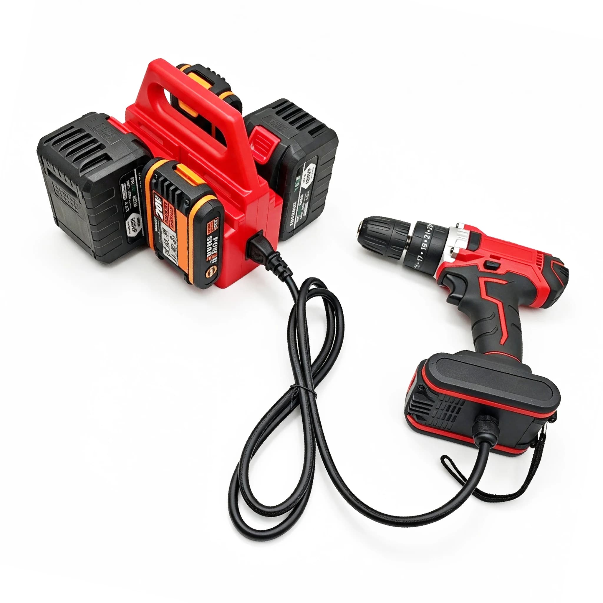 Cable Splitter Extended Line Weight Reducer Adapter For Worx Lithium Battery For DeWALT For Milwaukee For M18 For LXT Machine