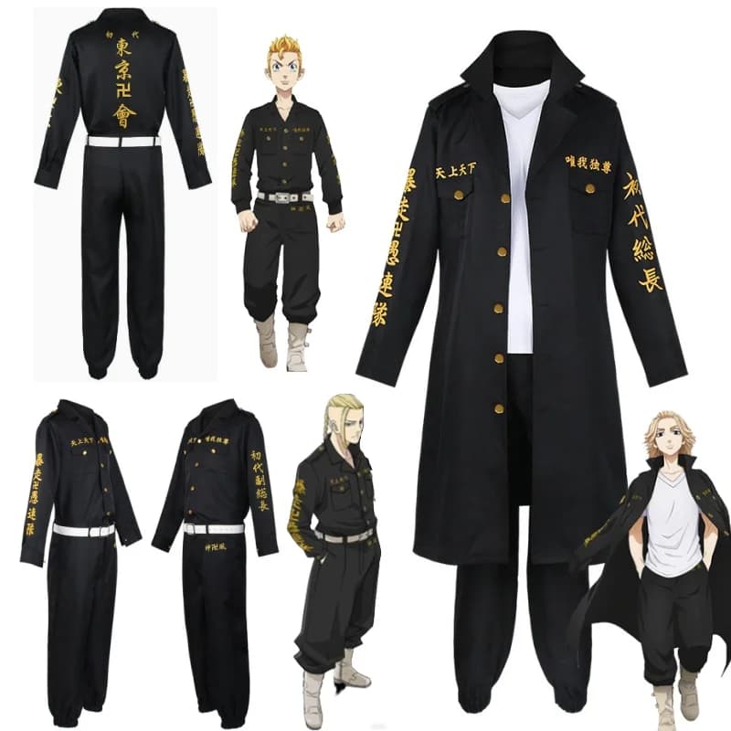 Sano Manjiro Team Uniform Tokyo Revengers Cosplay Costume Jacket Coat Halloween Carnival Party Role Play Suits