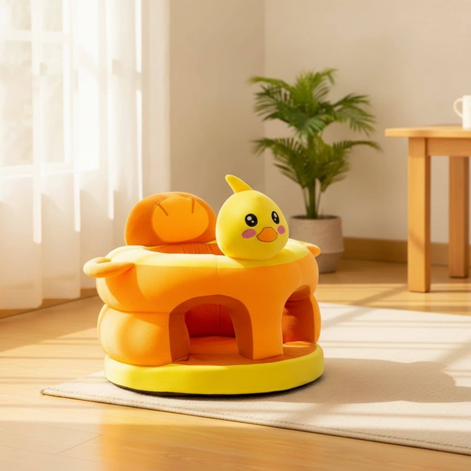 Soft Baby Sofa Cushioned Baby Floor Seat Sitting Training Chair Supportive Sit-up Chair Surrounding for Babies, Nursery