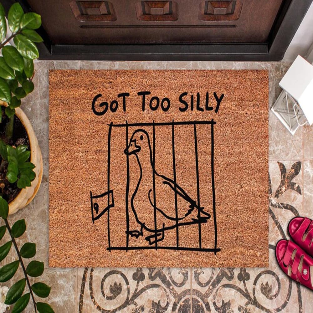 Funny Farm Goose Doormat Silly Goose Door Mat Unique Front Porch Welcome Carpet For Friend Fun Gift Housewarming Gift Bath Mat