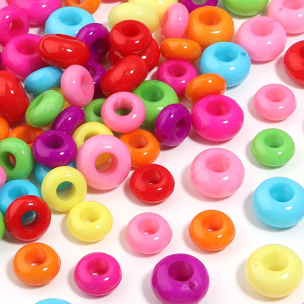 50-100 pezzi di perline acriliche colorate miste, perline a forma di abaco per la creazione di gioielli fai da te, collane, braccialetti, catene per cellulari, accessori per portachiavi