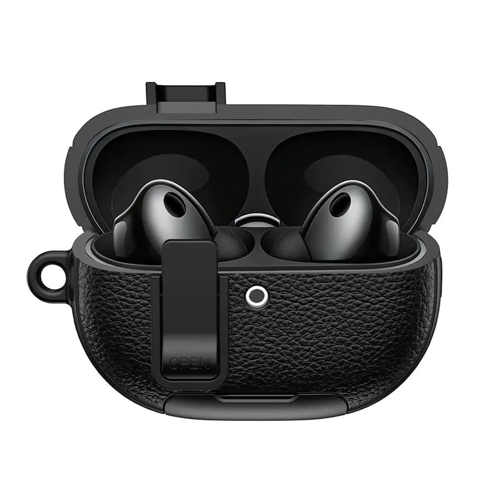 Custodia protettiva per auricolari Huawei FreeBuds Pro 5 in pelle PU con supporto per telefono, blocco interruttore e custodia antiurto per cuffie