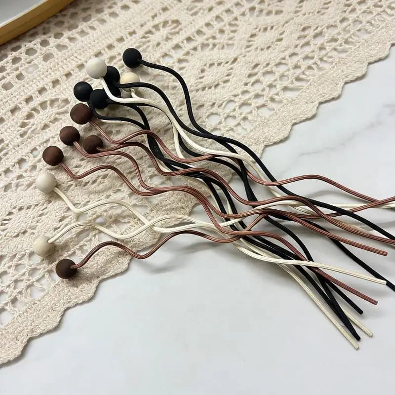 Ricambio per diffusore di fragranze per la casa, aromaterapia, decorazioni per ufficio e casa, bastoncini diffusori in rattan a forma di onda con perline in legno.