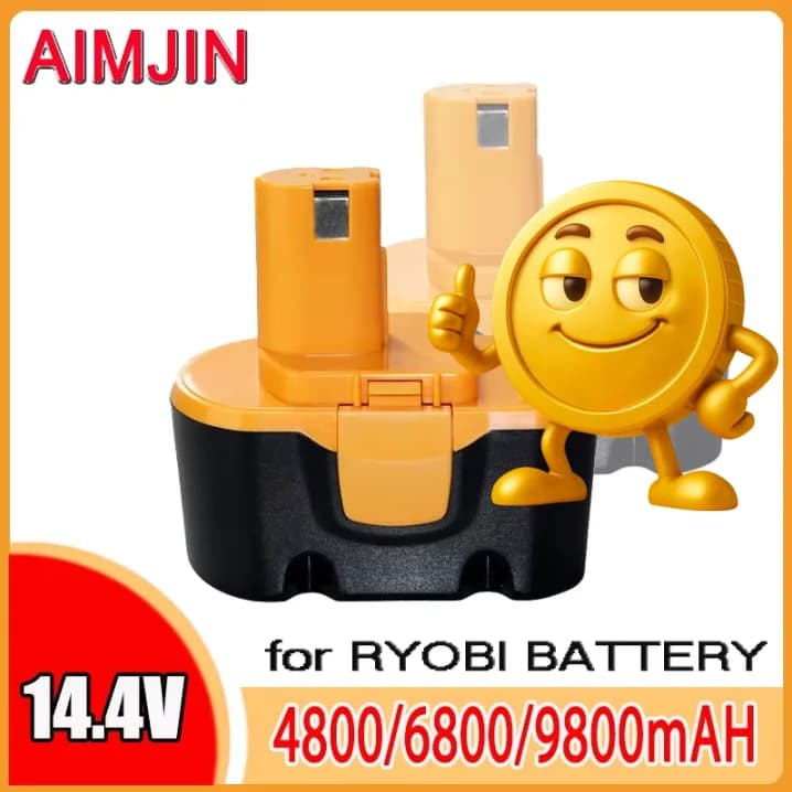 4800/6800/9800mAh for Ryobi 14.4V NI-MH Battery R10521 RY6201 RY6202 130224010 130224011 130281002 1314702