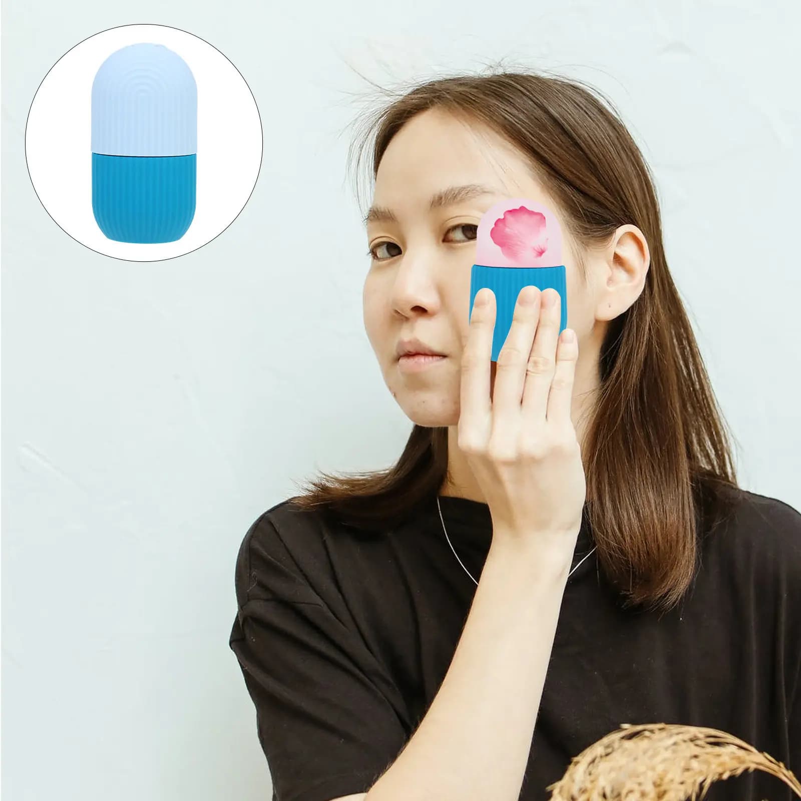 Stampo in Silicone Premium per Rullo Massaggiante Viso, Occhi e Testa - Strumento per Massaggio Profondo e Circolazione Sanguigna - Cura della Pelle per Uso Domestico e in Viaggio