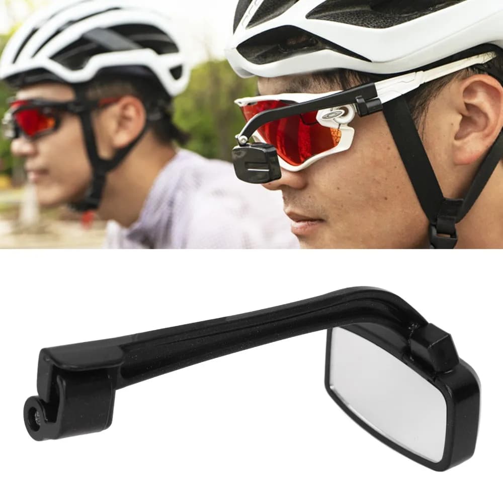 2 Pezzi Specchietto Retrovisore per Bicicletta Regolabile a 360 Gradi, Clip-on Multi-Angolo per Casco, Leggero con Ampia Visione