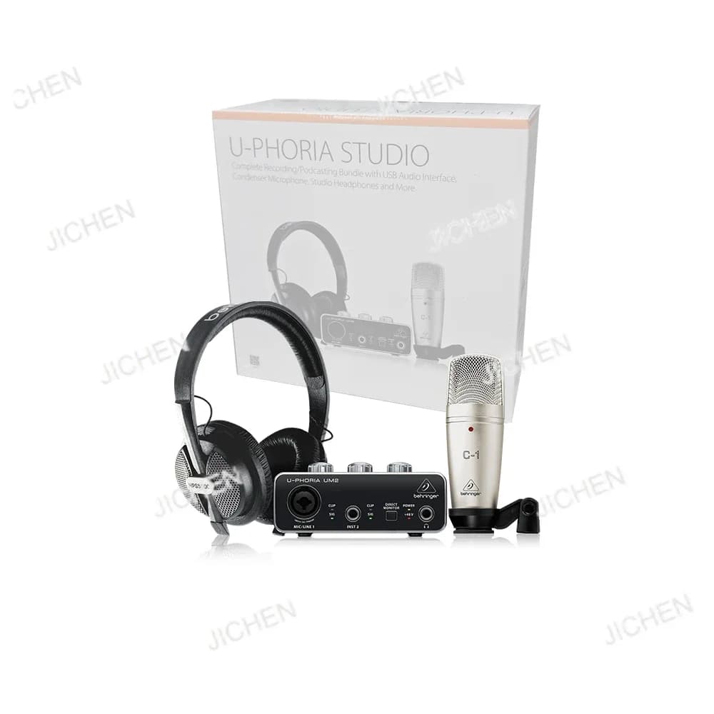 Pacchetto di registrazione da studio HS Premium Behringer U-Phoria: interfaccia USB, microfono a condensatore e cuffie da studio