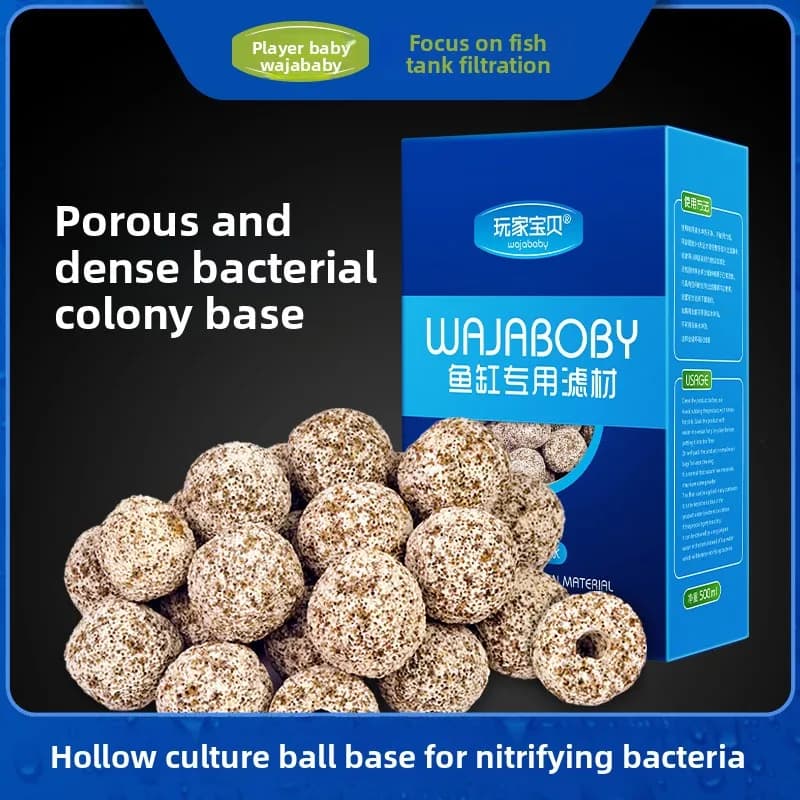 WAJABABY Combo multimediale con filtro bio premium: tubi in ceramica porosa, sfere al quarzo e anelli bio per una massima crescita delle batteri nell'acquario