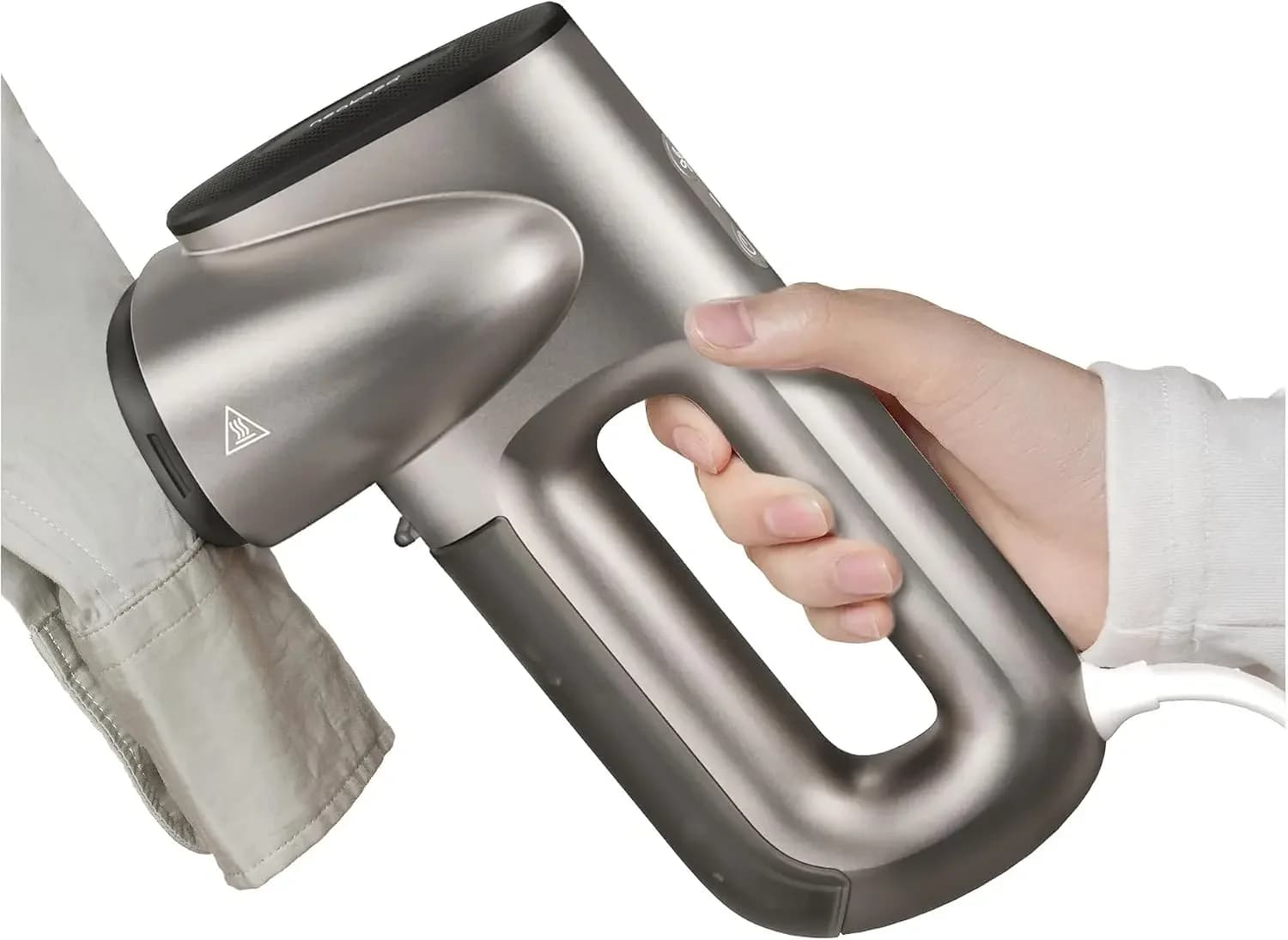 Handheld Vacuum Steamer for Clothes, 2300Pa Suction, AirIron Technology, 110-120V, Silver