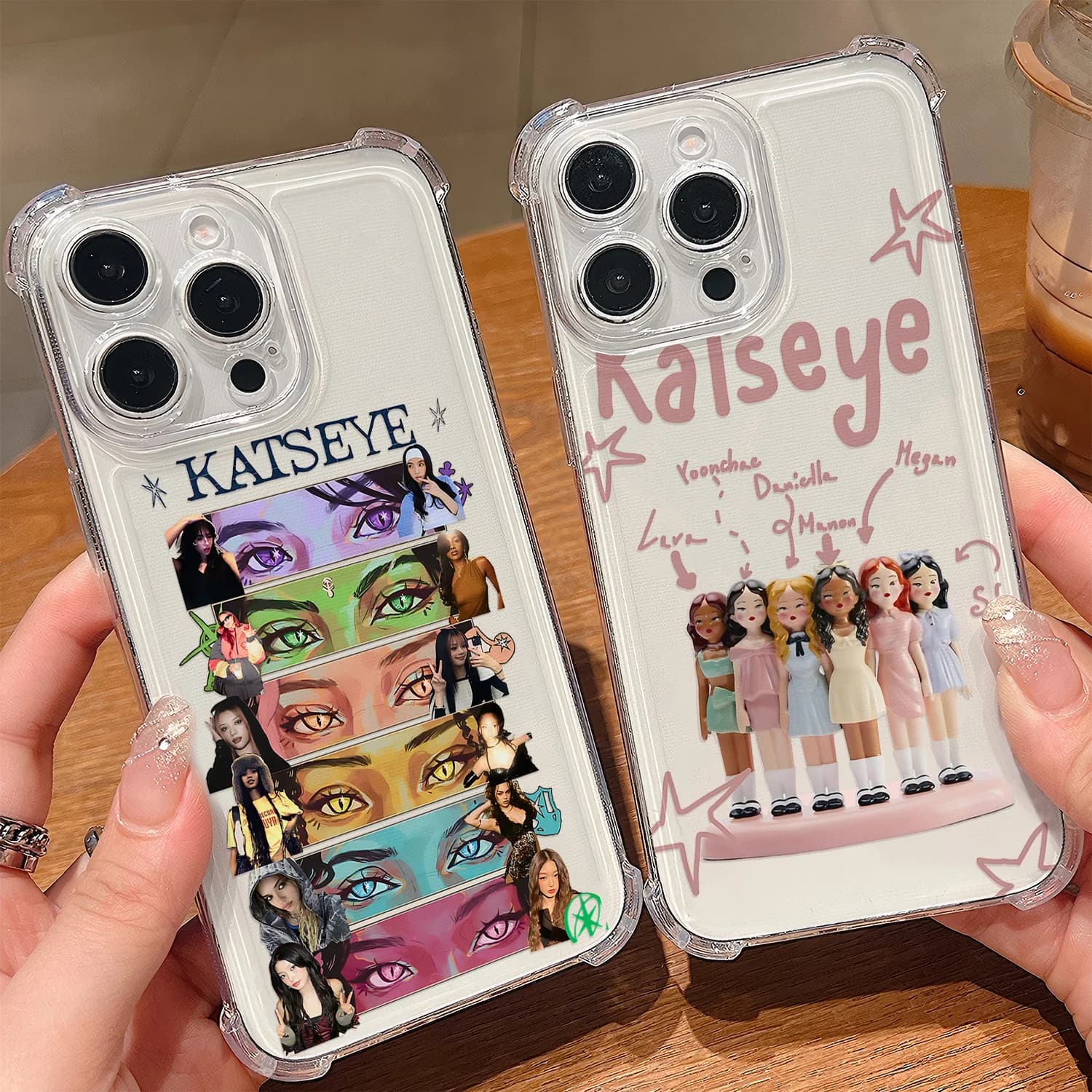 Kip-Pop KATSEYES Phone Case For iPhone 17 16e 16 15 14 13 12 11 Mini Air Pro Max X XR XSMax 7 8 Plus Anti Fall Transparent Cover