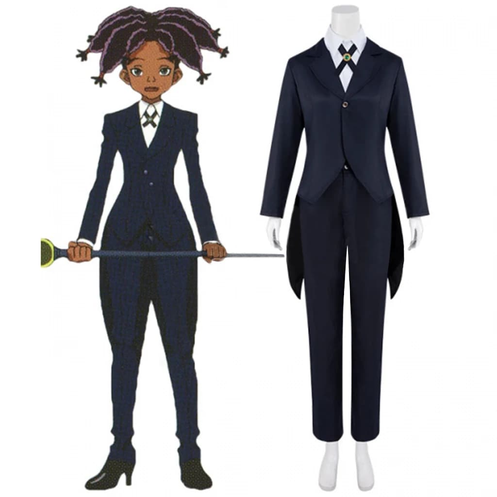 Anime Canary Cosplay Costume Women Black Jacket Top and Pants Uniform Halloween Carnival Party Outfits Full Set
