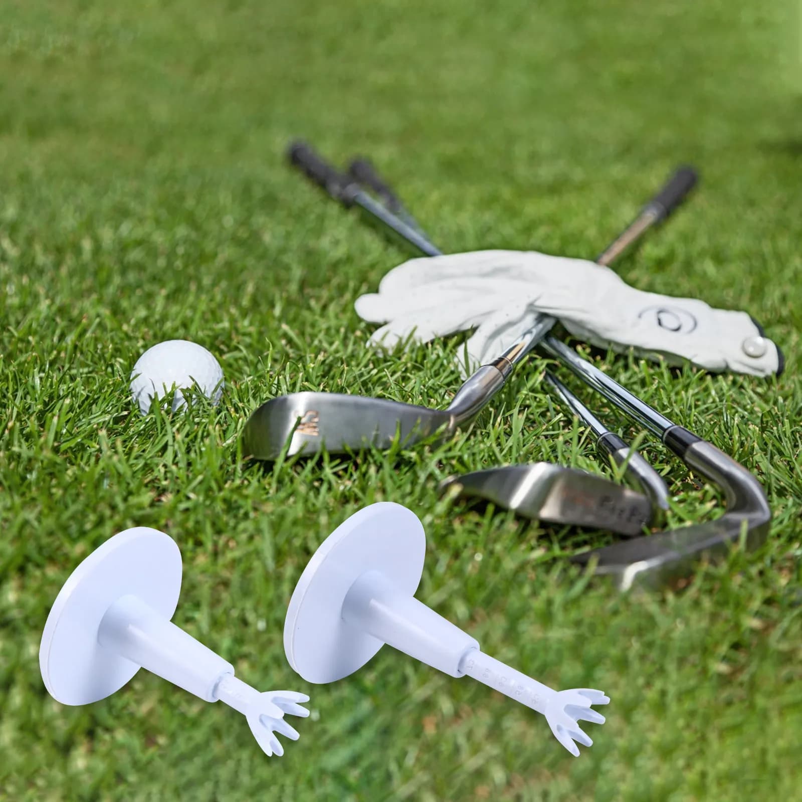 2 Pezzi Tee da Golf Affidabili e Regolabili, Supporto per Palline da Golf Leggero e Portatile, Accessori per Allenamento Golf