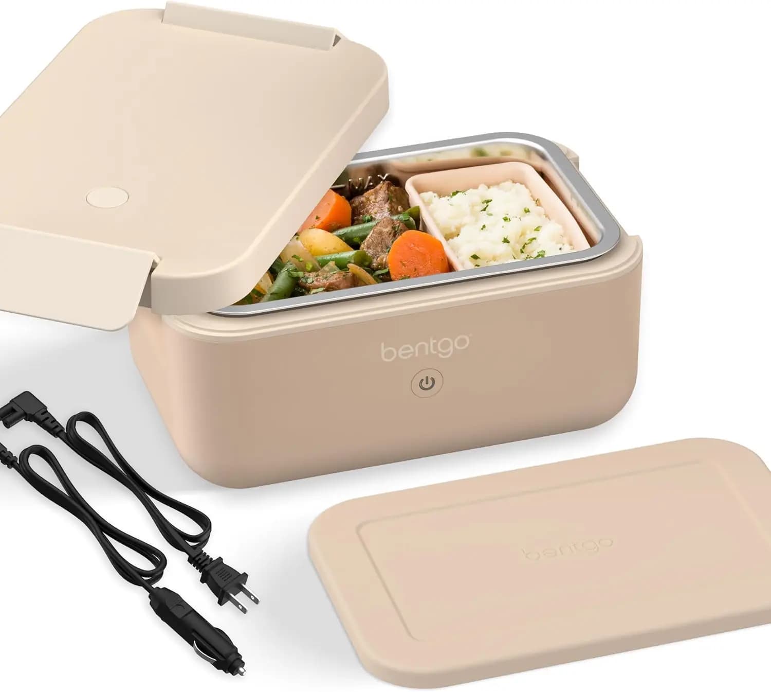 Lunch Box elettrico - Scaldavivande portatile per adulti, Lunch Box riscaldato per lavoro, viaggi, scuola e in viaggio, 12 V/24 V e 120 V (Lat