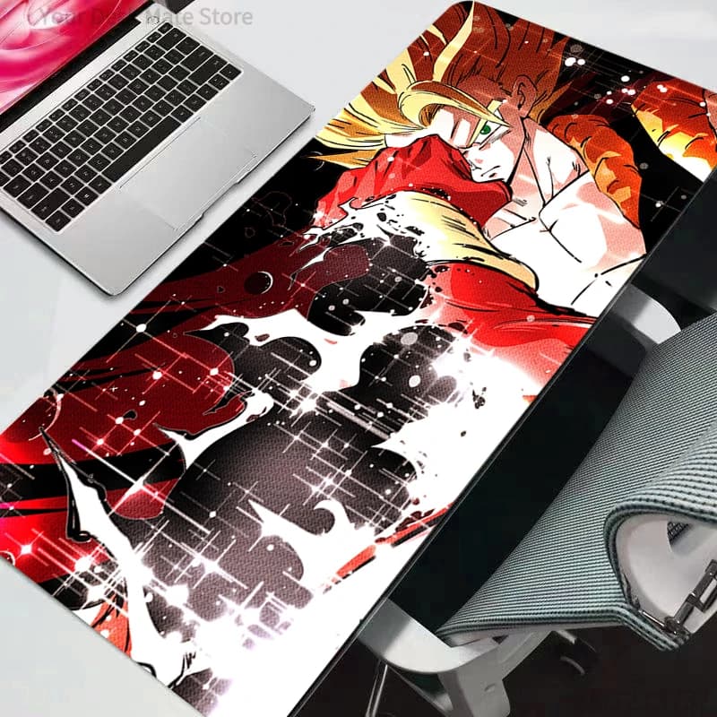 Tappetini per Mouse XXL in Gomma, Grande Mousepad per PC, Tappetino da Gioco Dragon Ball DBZ, Nuovo Tappetino per Tastiera e Scrivania