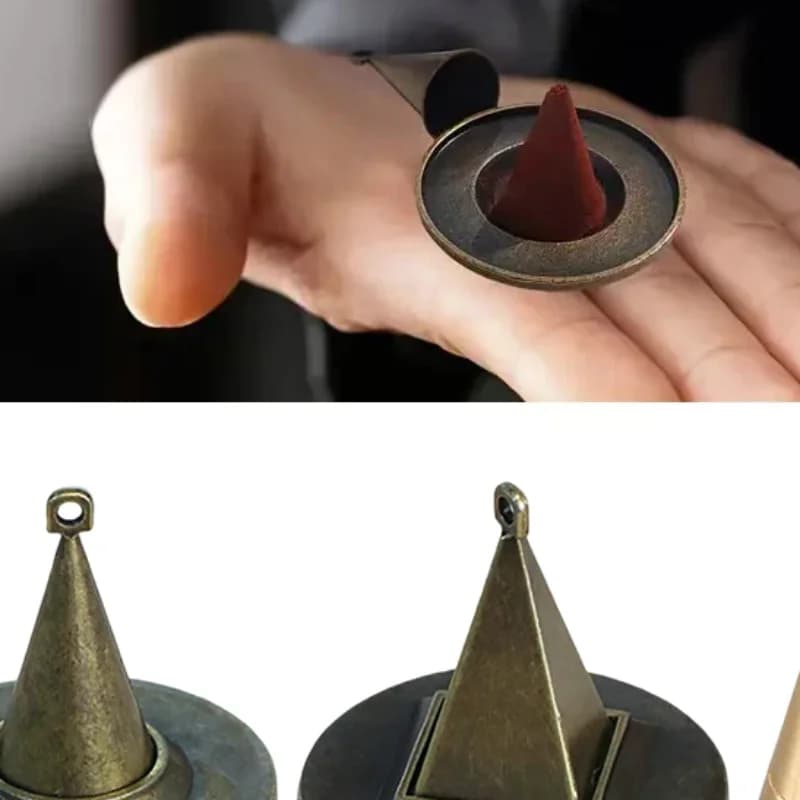 Mini metallo cono di incenso creatore stampo torre stampo di incenso stampo di incenso fai da te forme di cono e piatto bruciatore di incenso accessorio decorazioni per la casa