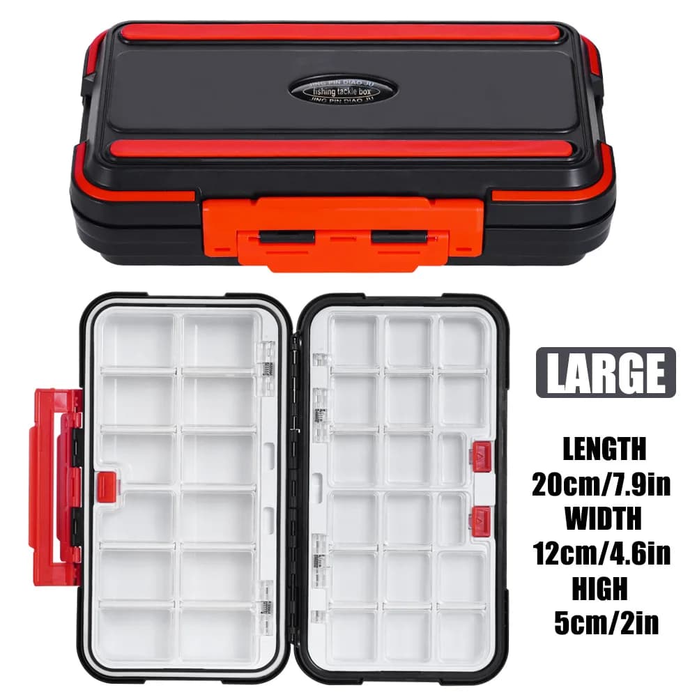 SAMOLLA 360 degree waterproof fishing gear box, waterproof bag for baits and hooks, different sizes for anglers in salt water