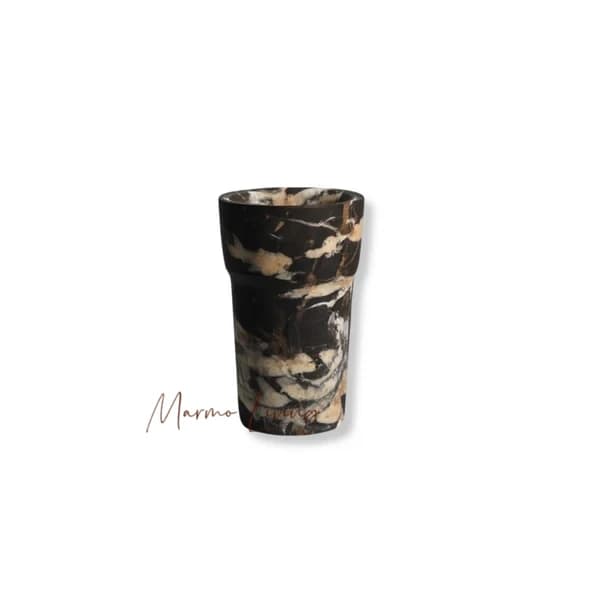 Elegante Portaspazzolino in Marmo Naturale, Tazza in Pietra