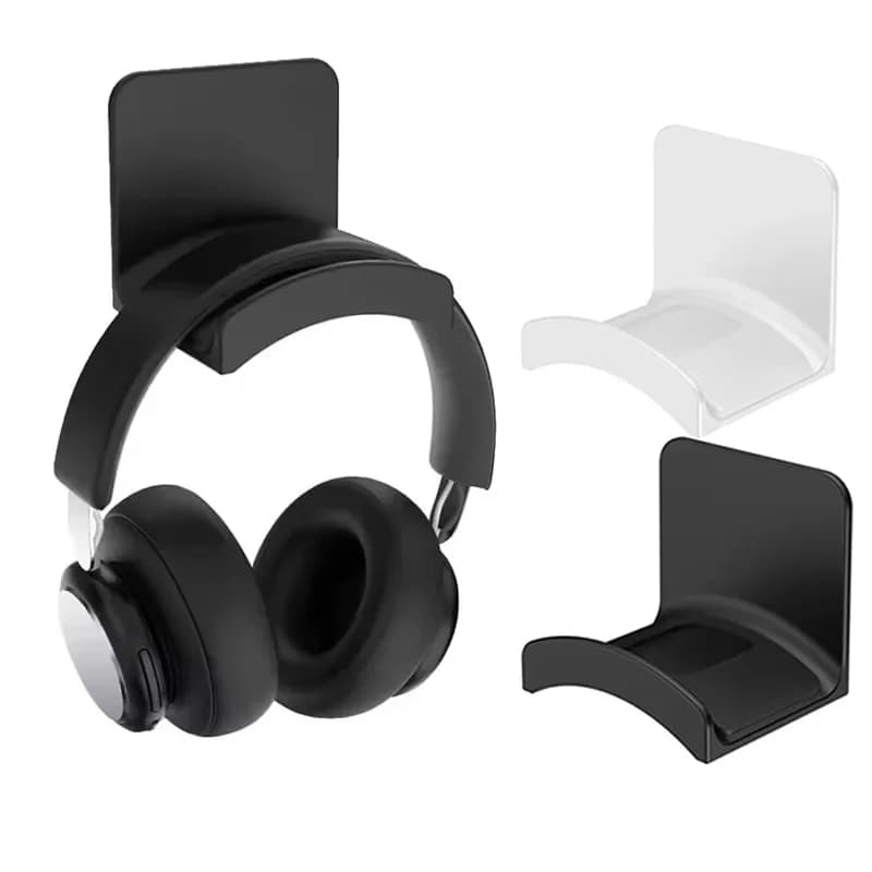 1-2pc Universal Wall Mounted Headphone Stand Gaming Controller Holder Portable Headset Display Rack Hanger Hook Earphone Bracket