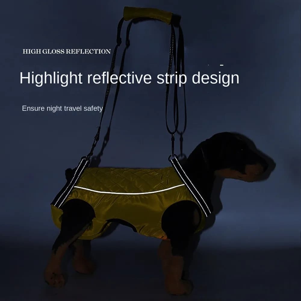 Imbracatura di Sollevamento per Cani con Cinghia Regolabile, Maniglia Rinforzata, Trasportino Traspirante, Supporto per Gambe, Ausilio per Passeggiate