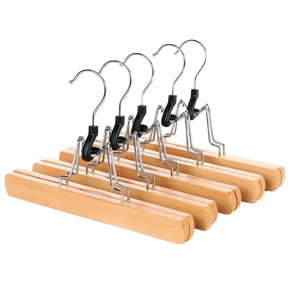 High 1PC Clothes Hanger Retro Color Woodiness Horse-face Skirt Rack Storage Non-slip Hanfu Pants Hook