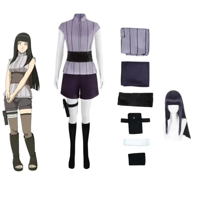 2026 Hinata Hyuga Shippuden Generation Hinata Shirt Pants Belt Cosplay Costumes Cosplay Halloween Carnival Costumes Wig