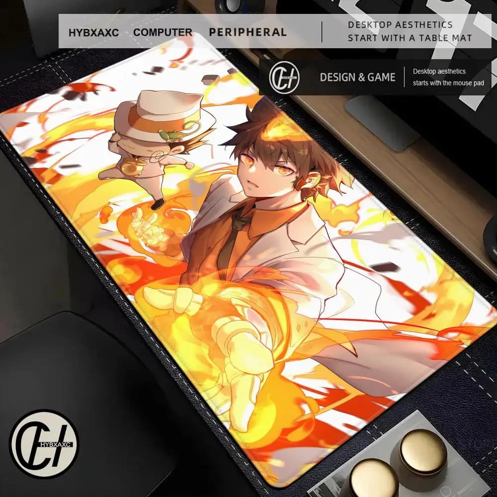 Katekyo Hitman Reborn Mouse Pad per computer Gamer Tappetino in gomma Fai da te Deskpad Configurazione Accessori per giocatori Tappetini da tavolo antiscivolo Mouse da gioco per PC
