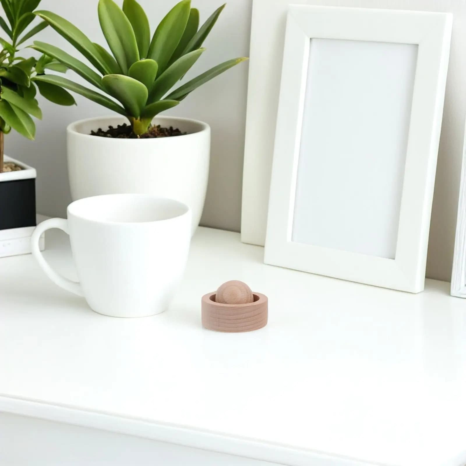 Set di 4 Diffusori Minimalisti in Legno per Oli Essenziali, Diffusore Aromaterapico con Venature Naturali del Legno per Camera da Letto e Ufficio, Profumo Rilassante