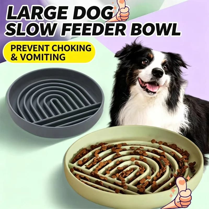 New Pet Slow Food Bowl Food Grade Silicone Material Large Dog Specific Licking Pad Pet Dog Anti Choking Bowl 4 Colors