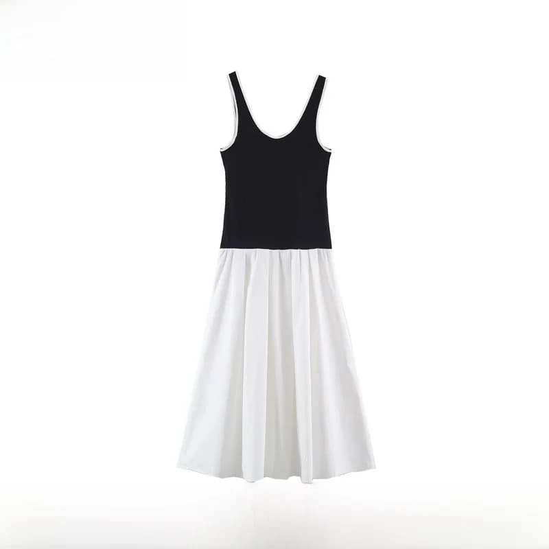 Spring Summer New Arrival Women's Midi Dress Fashionable Tussah Silk Patchwork ZR Style City Commute Friendly H Version Slim Fit