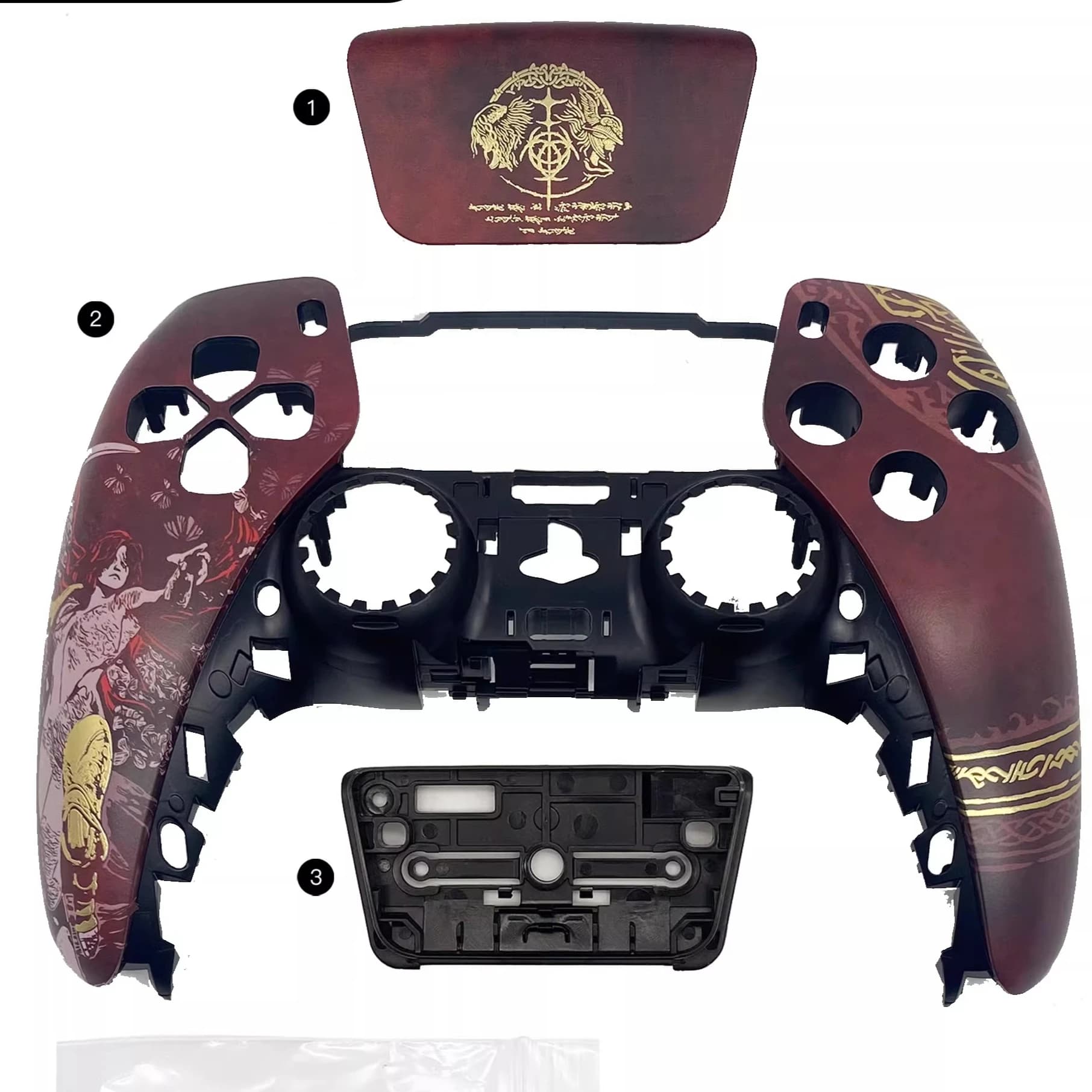 Guscio di Ricambio Anime per Controller PS5, Cover Frontale con Touchpad DualSense per BDM-010-050, Accessori Personalizzati per Controller