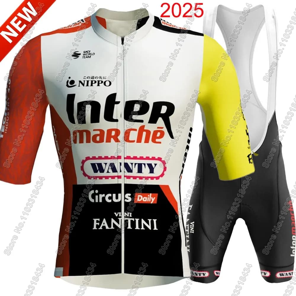 Cycling jersey Wanty 2025 Set Summer BINIAM GIRMAY Green TDF Clothing Road bike shirts Suit Shorts with bicycle straps Clothing MTB Maillot