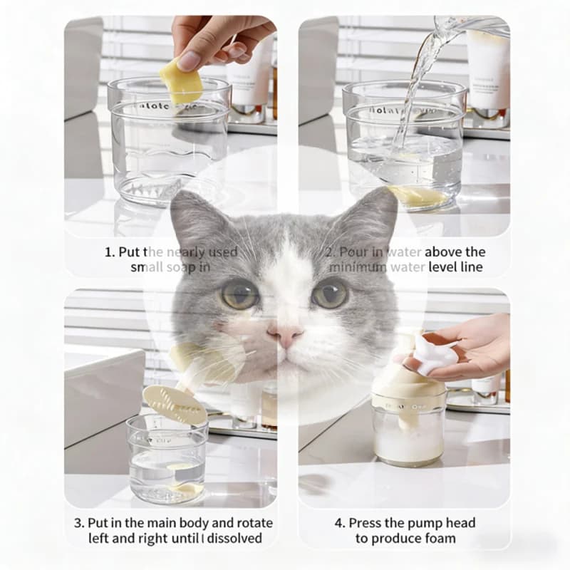 Flacone per mousse schiumogena, flacone con pompa manuale per detergente viso, sapone per le mani e gel doccia, flacone dosatore, dispositivo schiumogeno