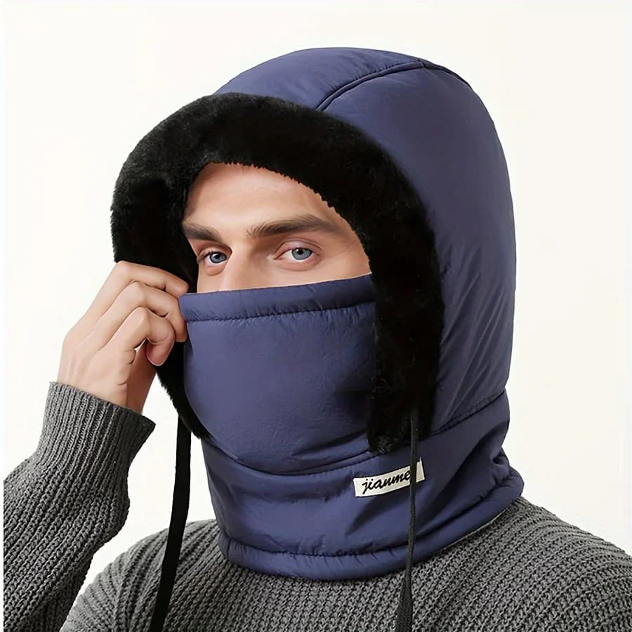 Winter warm hat for men and women, autumn and winter cycling ear protection with thick velvet for cold protection