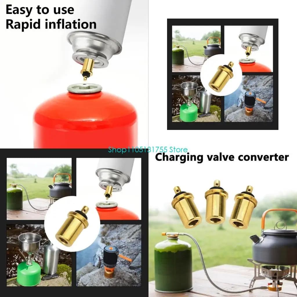 K0EF 5Pcs Portable Outdoor Campings Gas Refill Adapter Stove Connector Butanes Fuels Canister Refill Adapter Easy to Use