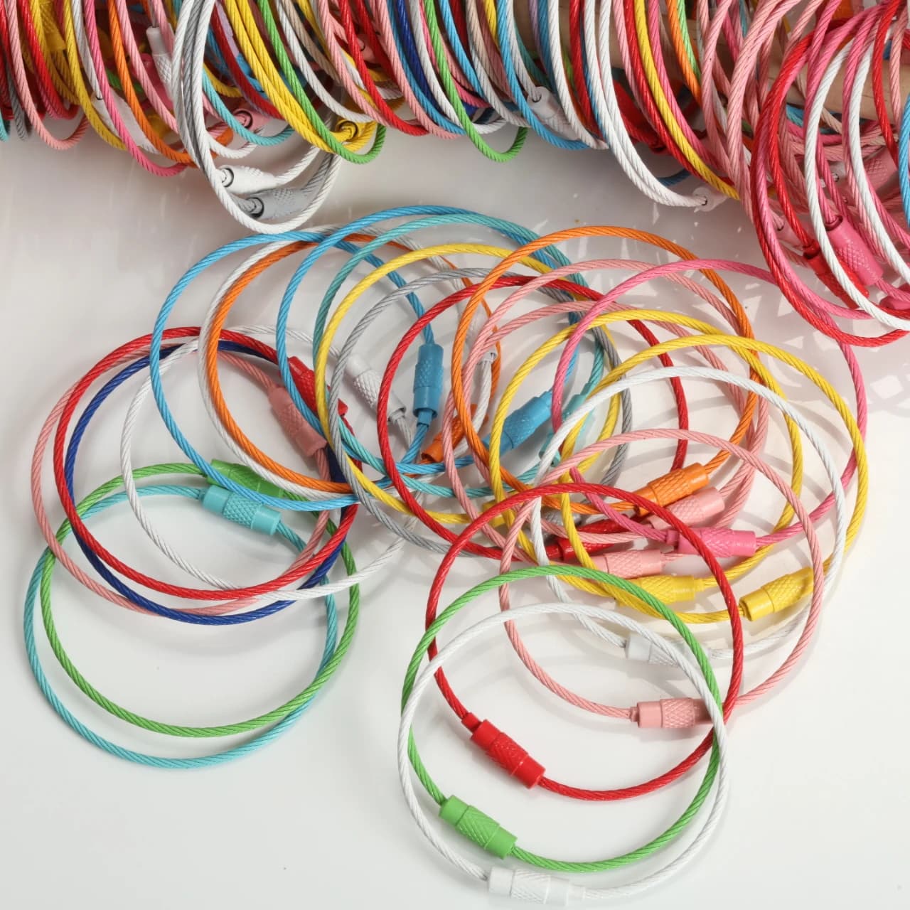 Multicolor Paint Coated Steel Split Rings Anti Rust Jump Rings For Diy Pendant Connection And Handmade Ornament Making Parts