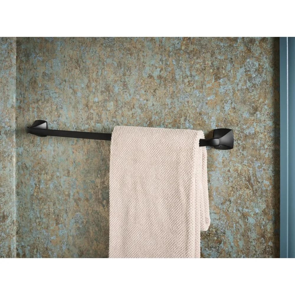 Portasciugamani moderno nero opaco: elegante accessorio da bagno e cucina per la decorazione domestica