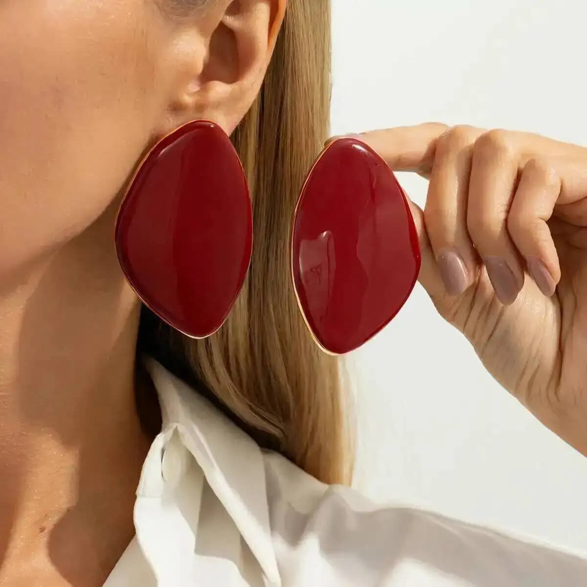 Ingemark Vintage Semplice Gocciolamento di Olio Geometrico Triangolo Multicolor Orecchino a perno Donne Stile Alla Moda Pendolarismo Quotidiano Indossare Gioielli per L'orecchio