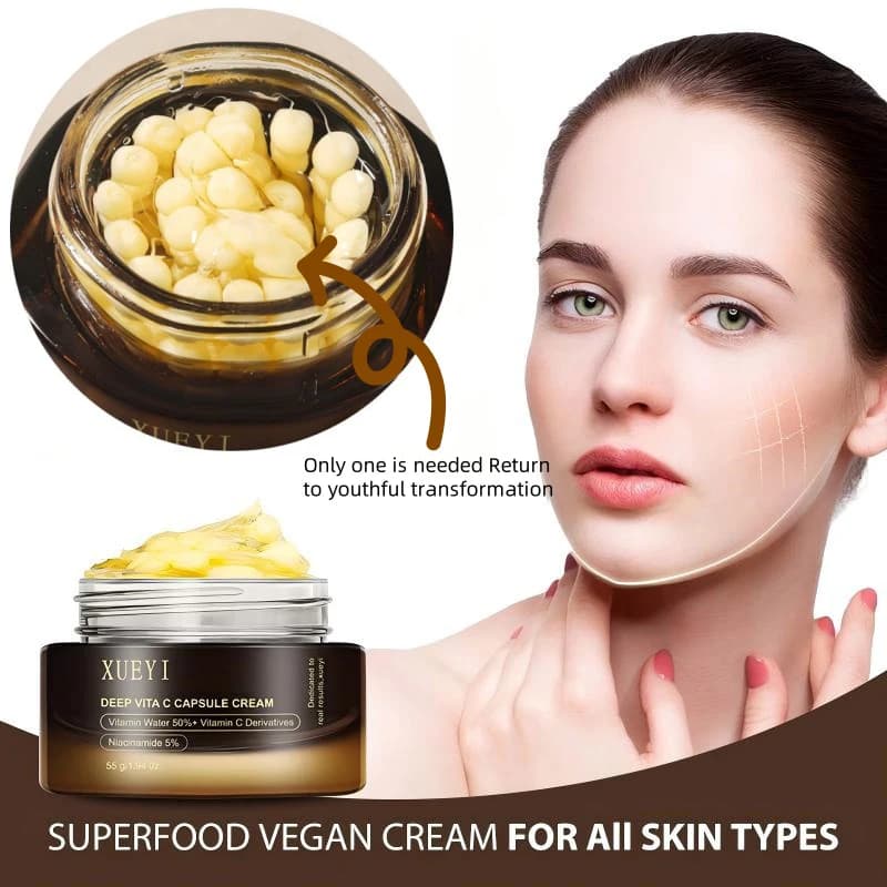 Vc Capsule Collagene Crema antirughe Marca Idratazione profonda Idratazione Rassodante Schiarente Pelle delicata del viso Crema delicata