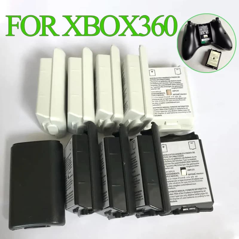 1-10 pezzi per Xbox 360 coperchio batteria controller wireless in plastica con adesivo coperchio pacco batteria accessori di gioco Shell
