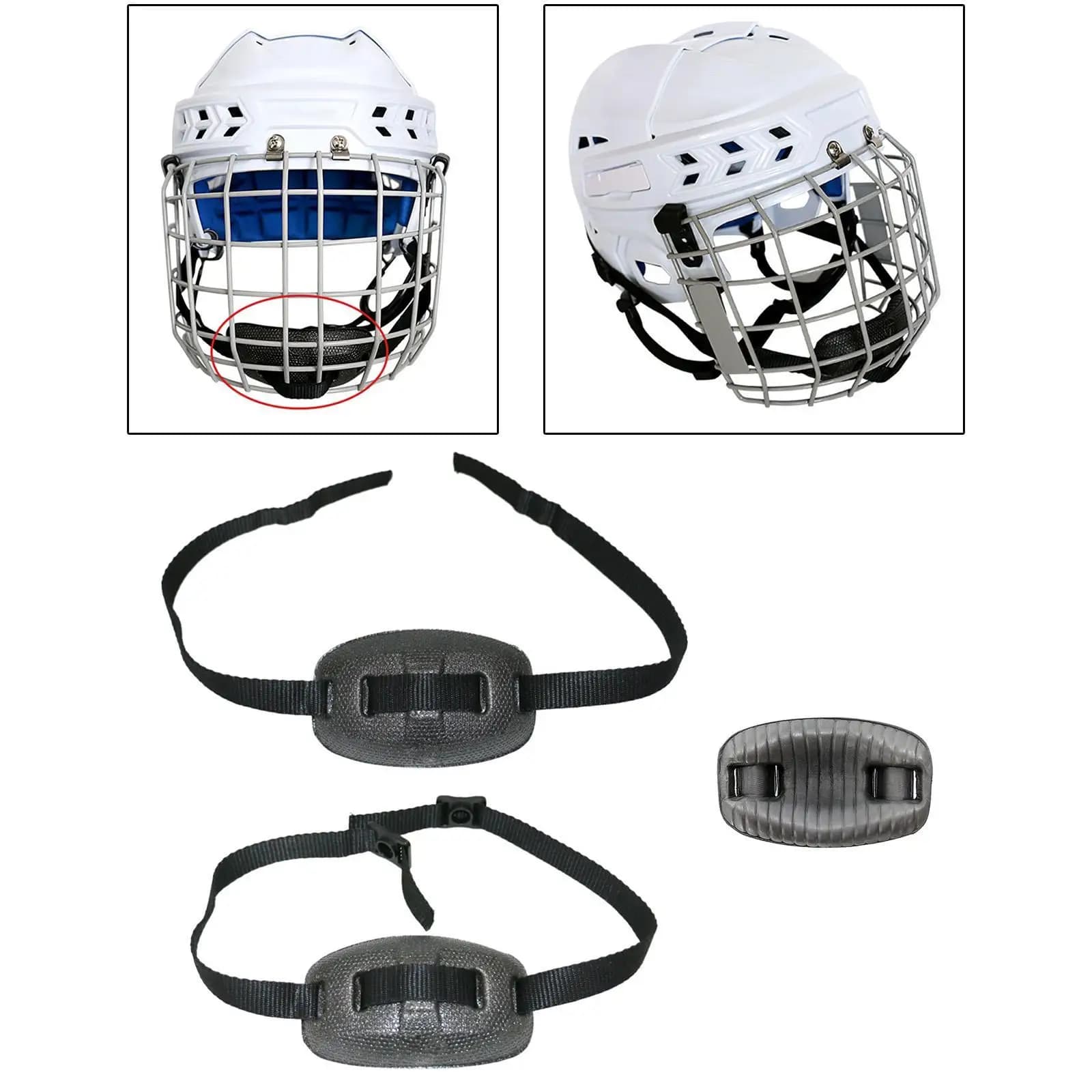Chins Pad Hockey Helmet Baseball Men's Padding Guard Softball Fielder Face Mask Chins Cup for Cycling
