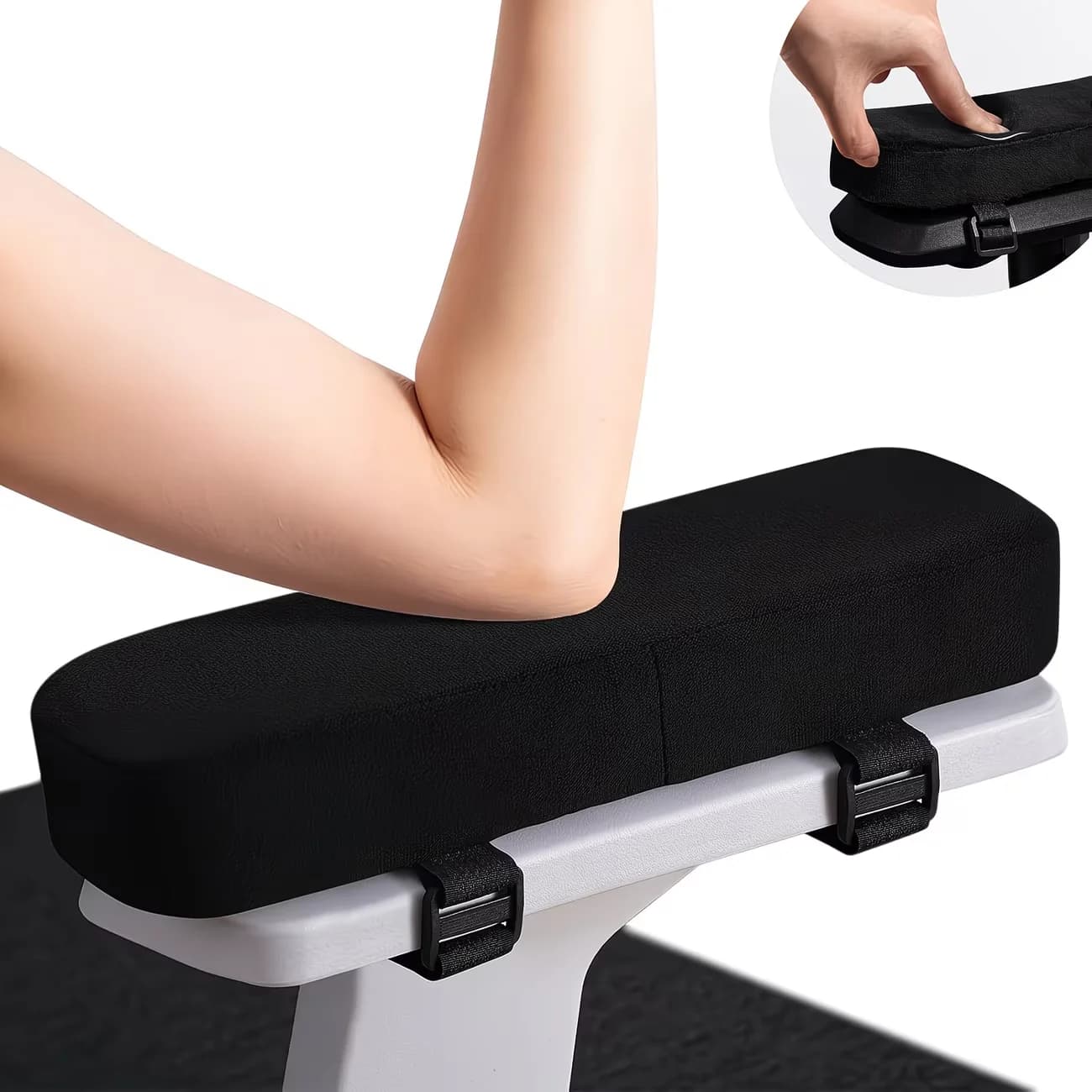 2 cuscinetti in memory foam per braccioli, cuscino ergonomico per supporto gomito per sedia da ufficio, coperture universali per alleviare la pressione sulle braccia, per la casa